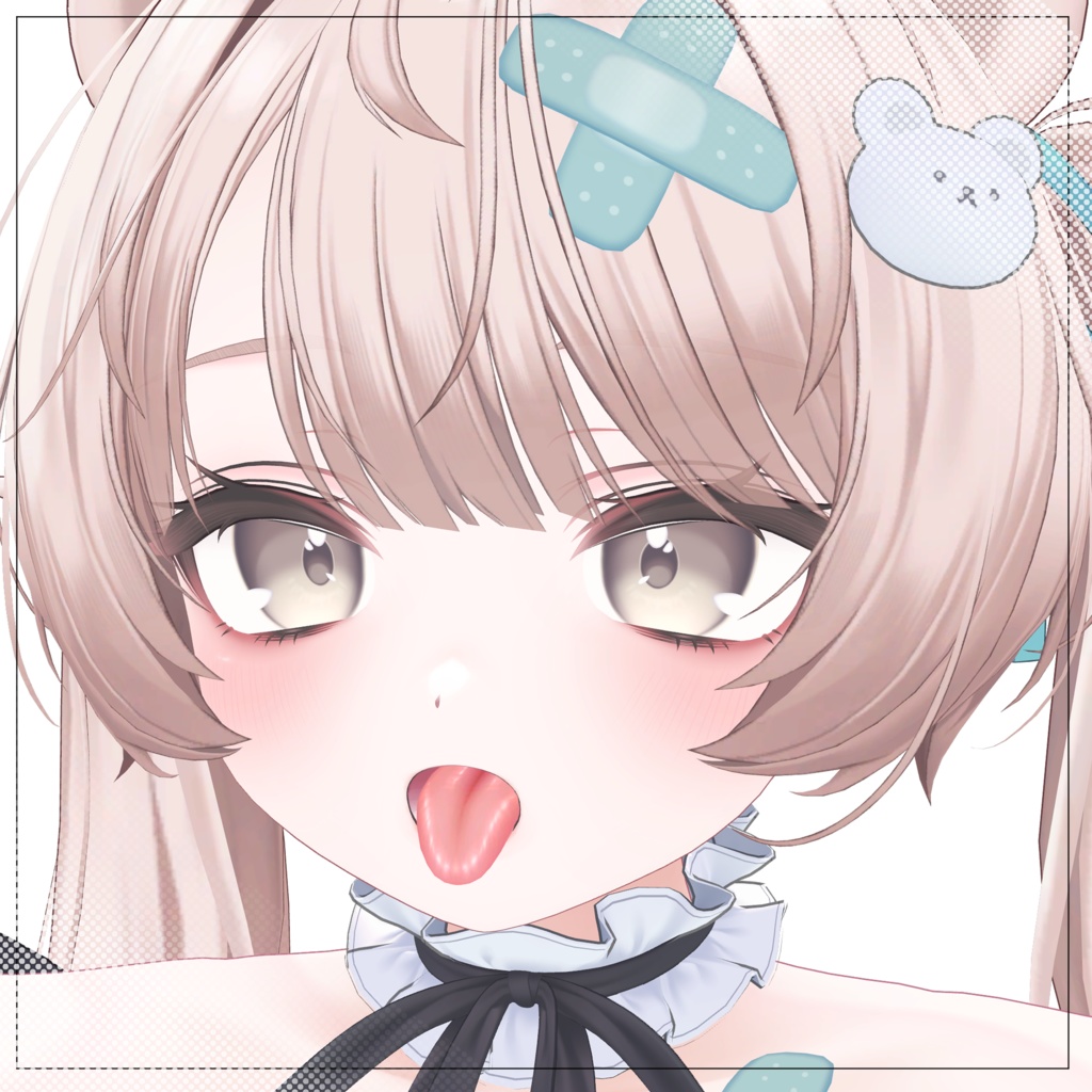 【5アバター対応】つやつや舌テクスチャ