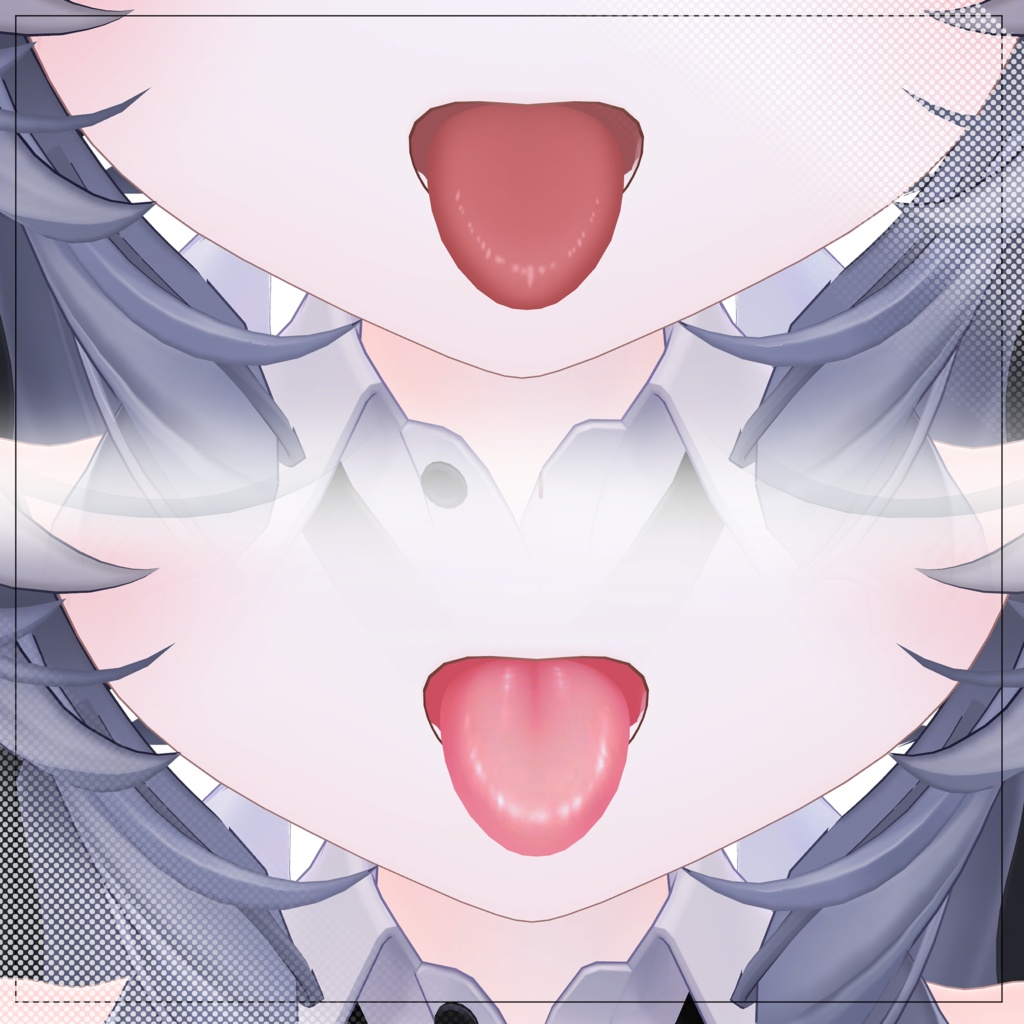 【5アバター対応】つやつや舌テクスチャ