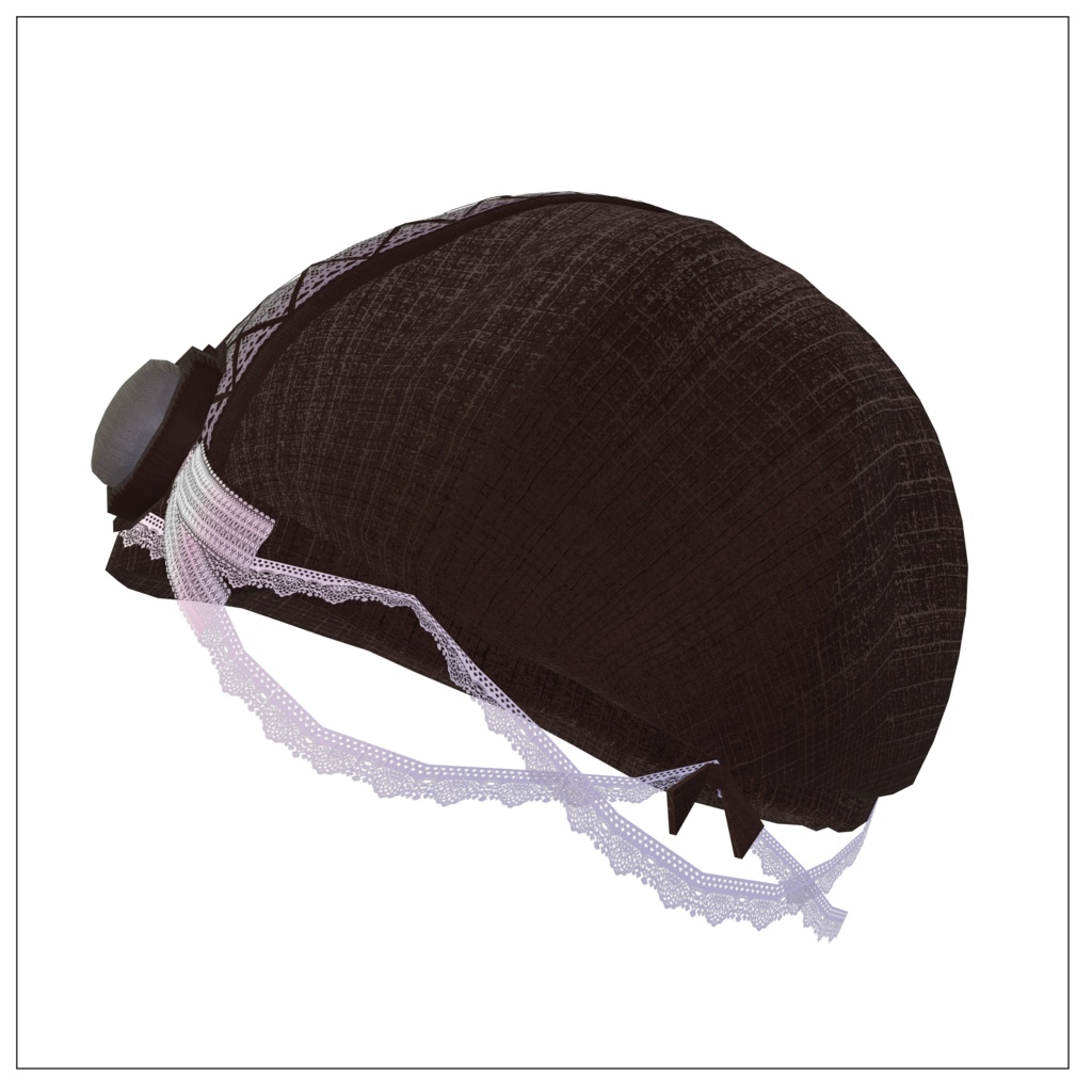 【4アバター対応】レース付きフラワーキャスケット