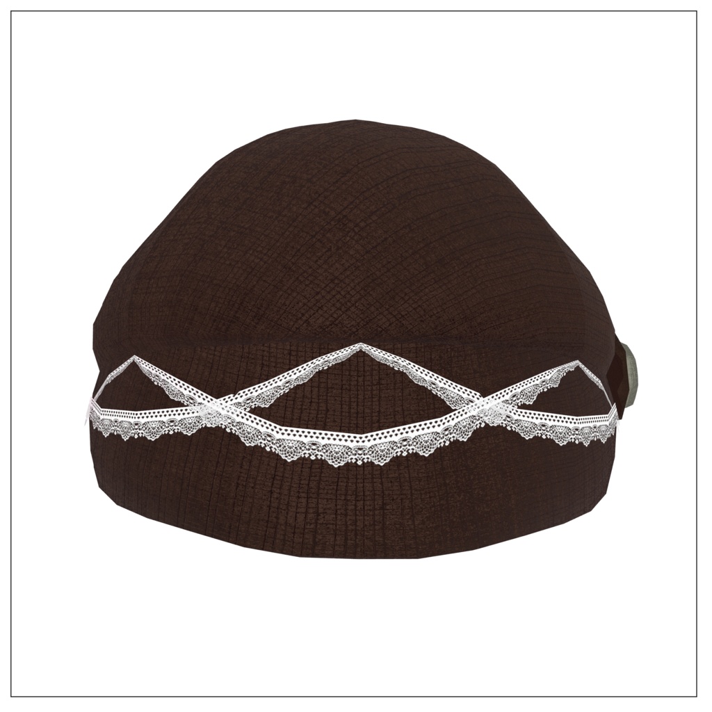 【4アバター対応】レース付きフラワーキャスケット