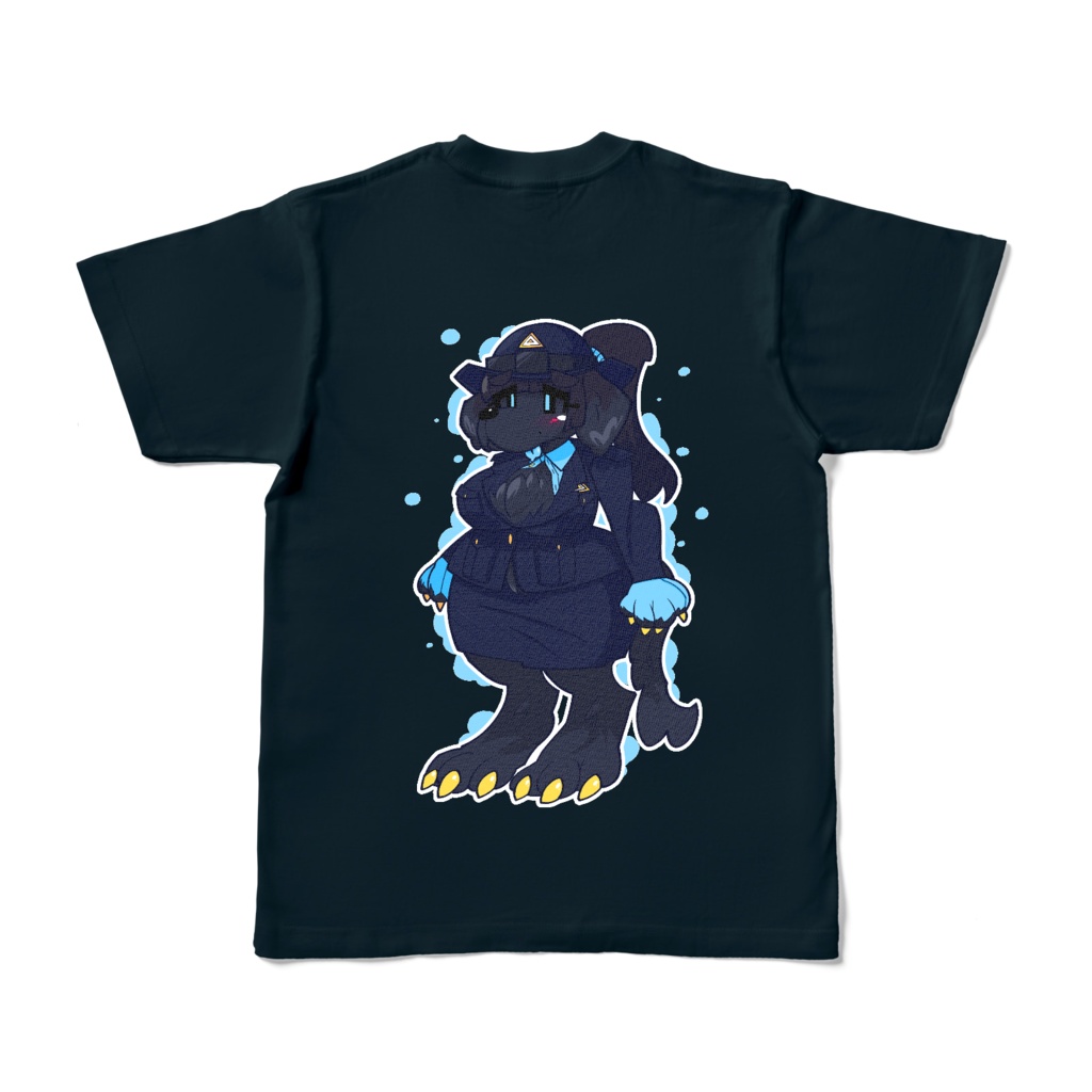 わんわん婦警さんのバストアップ カラーTシャツ S~XL