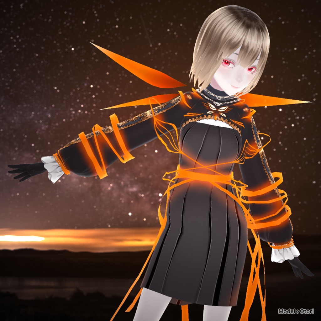 【VRoid衣装】Butterfly Dress (バタフライドレス)