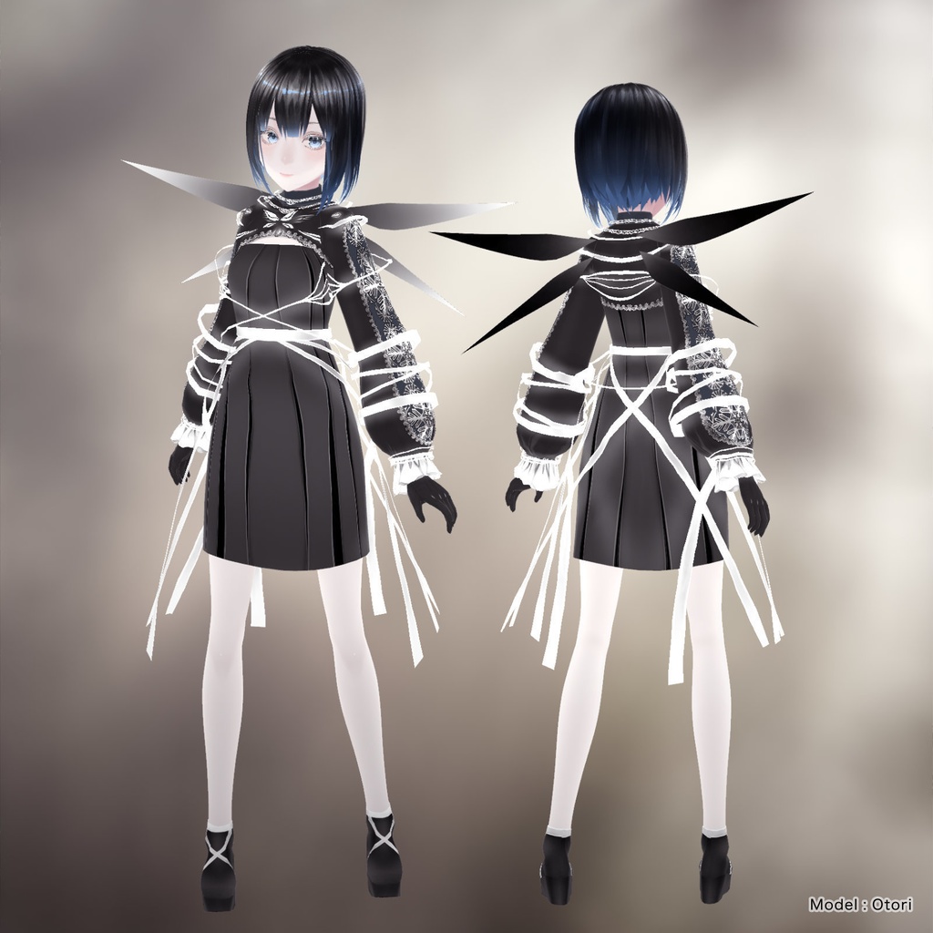 【VRoid衣装】Butterfly Dress (バタフライドレス)