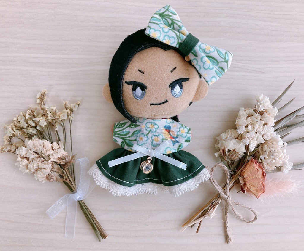 鳥とお花のワンピース