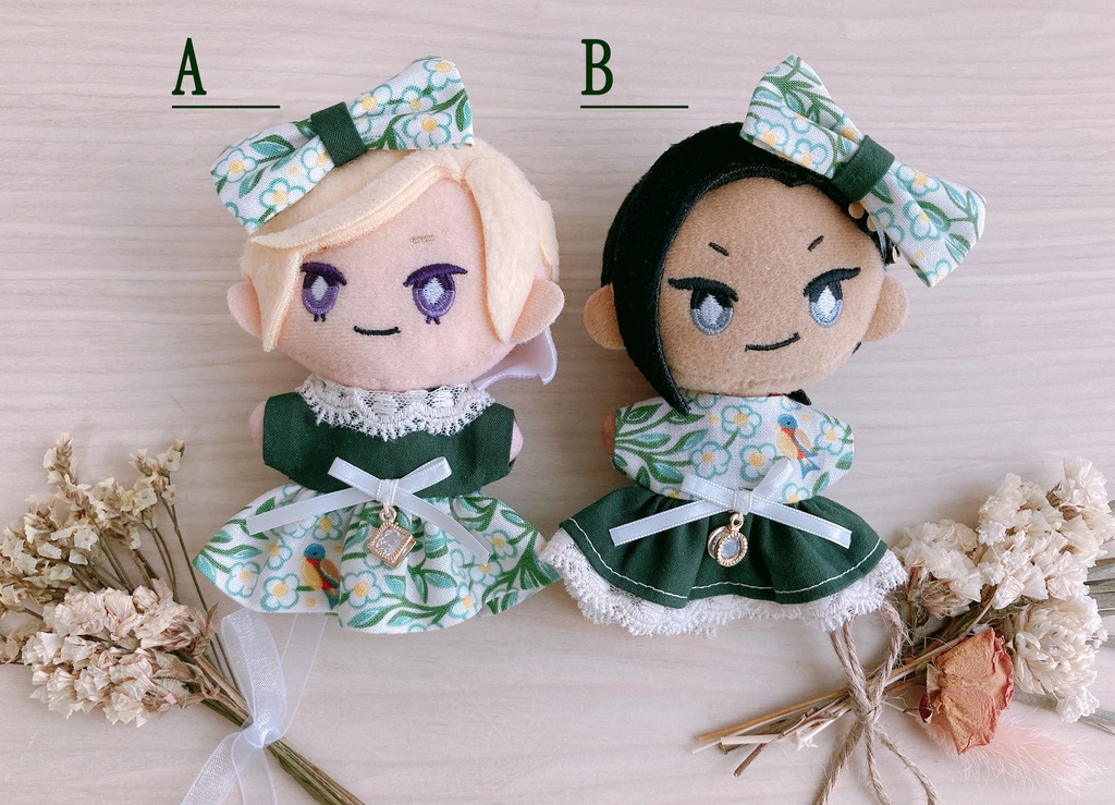 鳥とお花のワンピース