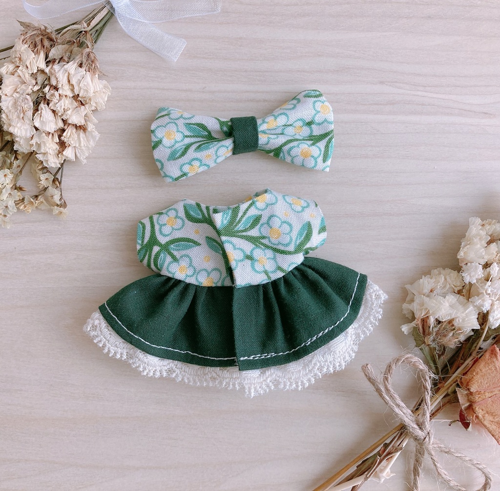 鳥とお花のワンピース