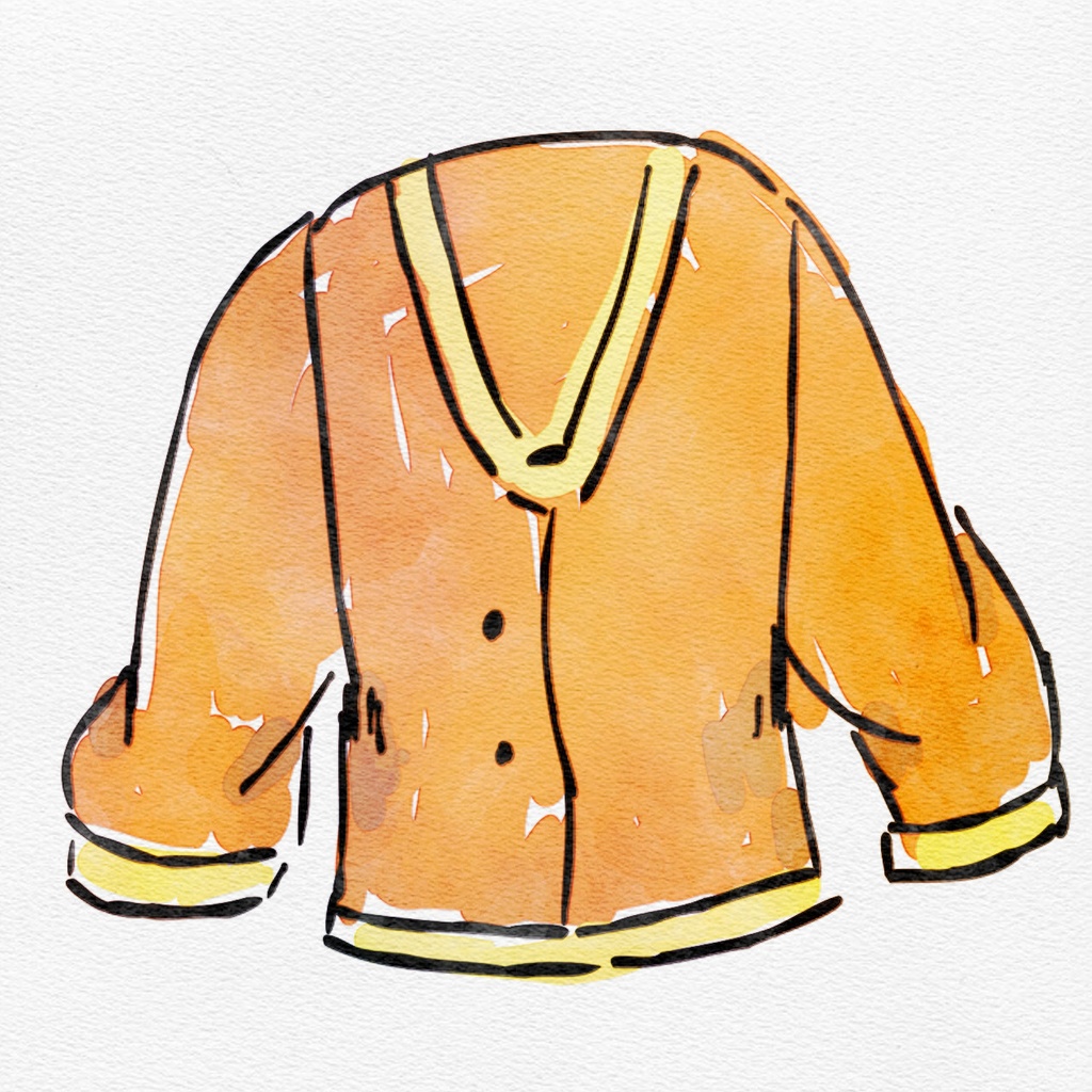 【水彩イラスト】 秋の洋服 セット 【素材】