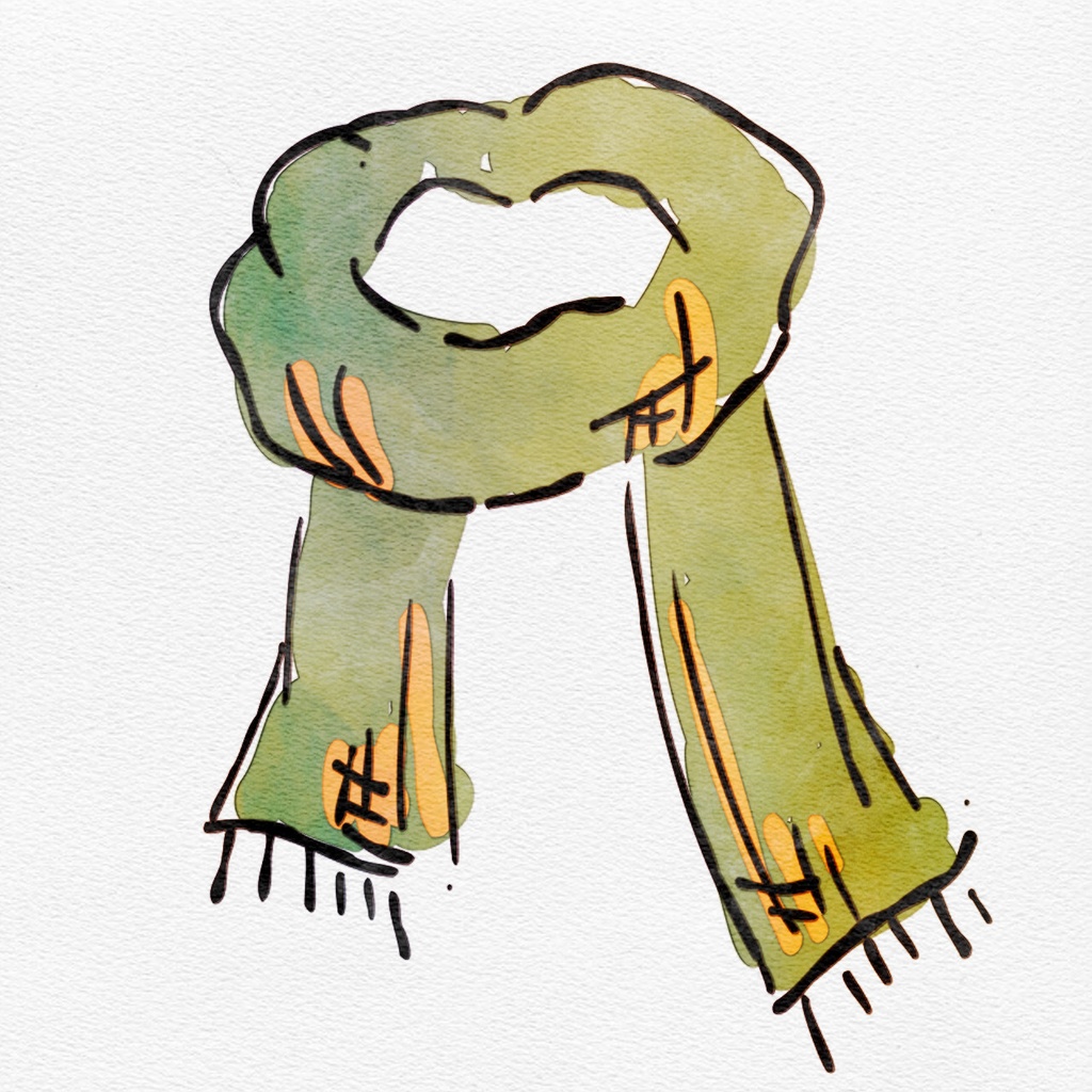 【水彩イラスト】 秋の洋服 セット 【素材】