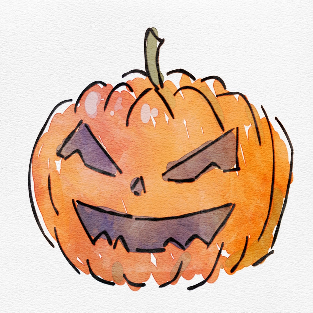 【水彩イラスト】 ハロウィン セット 【素材】