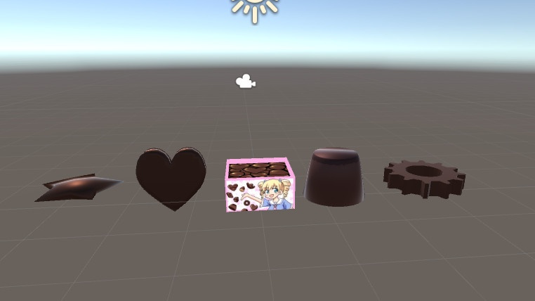 [無料]チョコセット【3Dモデル】