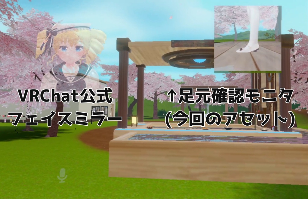 足元確認モニター【VRChat想定】