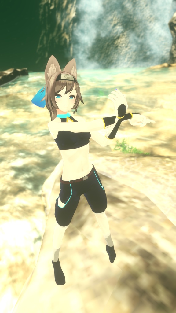 【京狐さん・沙猫さん用衣装】下髪付き当世風忍者装束