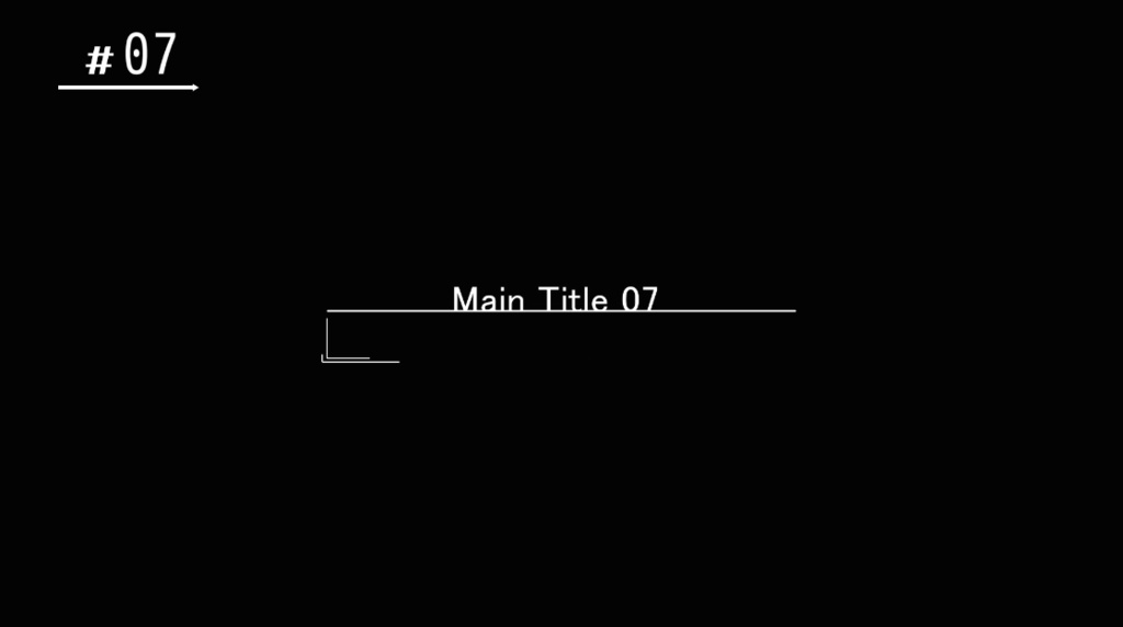 EDIUS モーションタイトル Vol.1