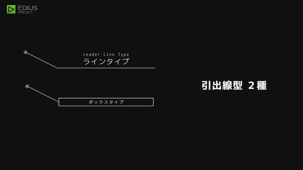 EDIUS 引出線プリセット
