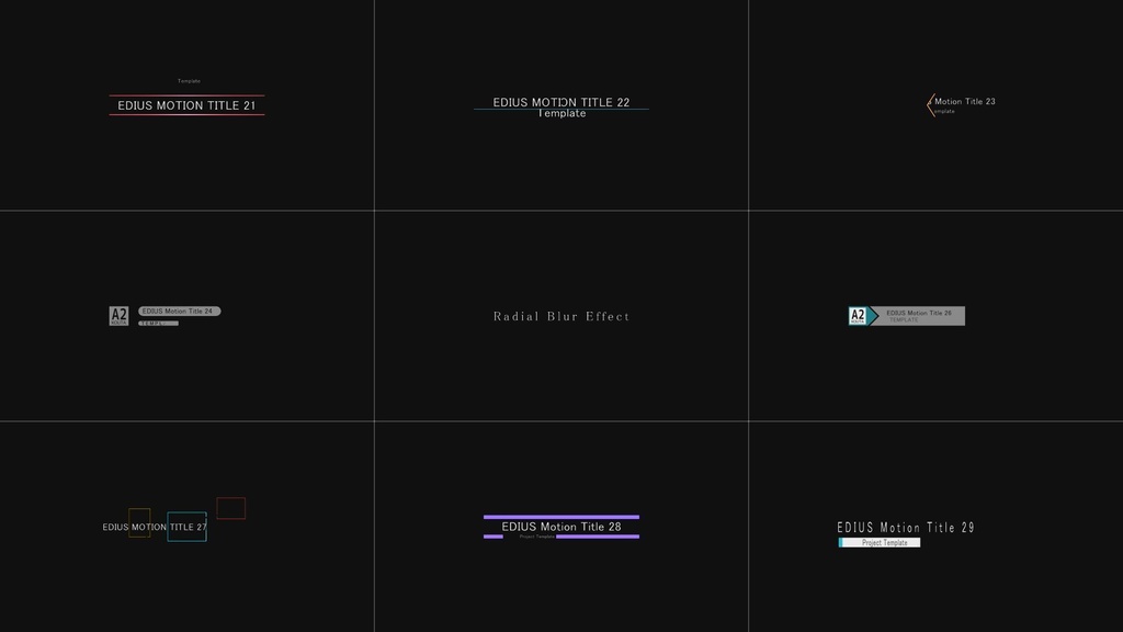 EDIUS モーションタイトル Vol.3