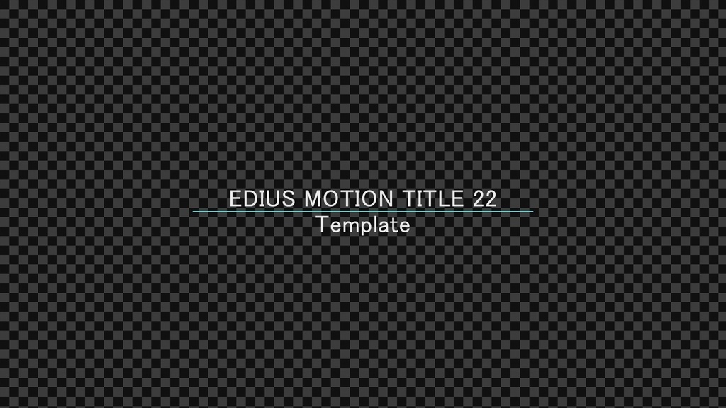 EDIUS モーションタイトル Vol.3