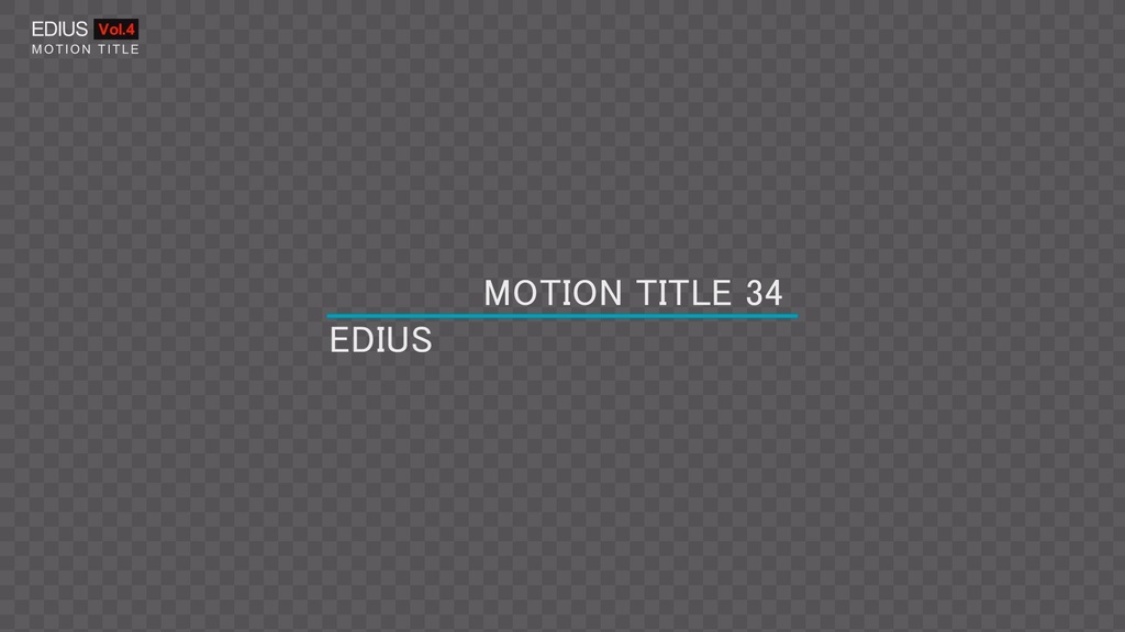 EDIUS モーションタイトル Vol.4