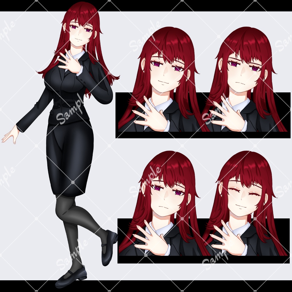 【無料・有料】全身立ち絵素材01