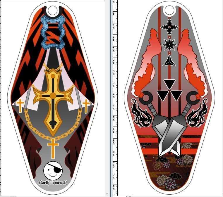 【FGO】モーテルキーホルダー風アクリルキーホルダー