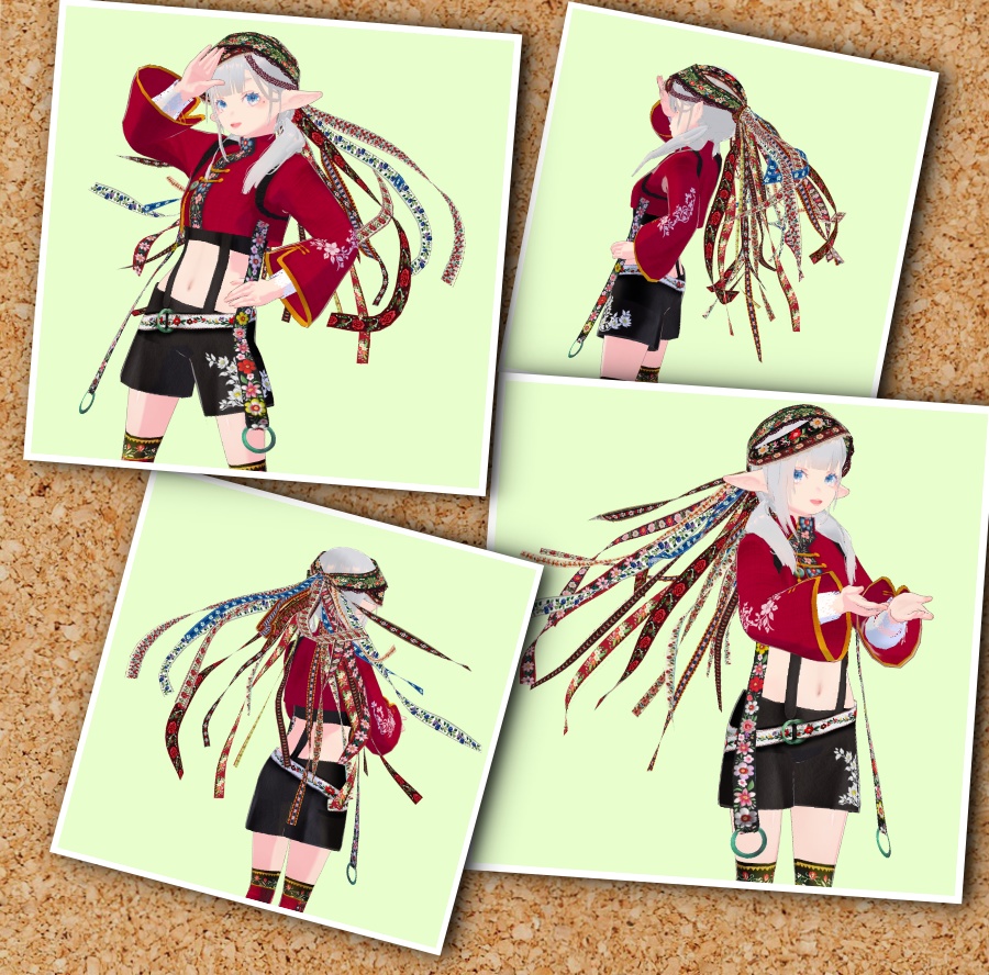 【vroid衣装】チロリアン×チャイナ