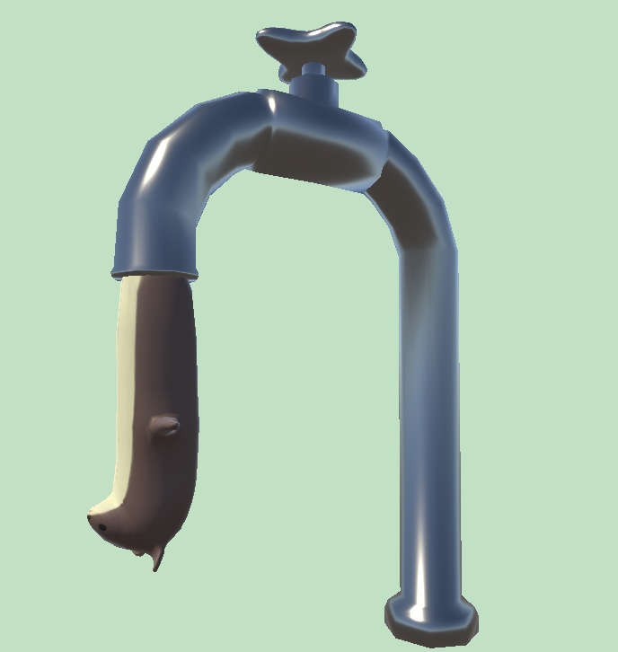 【無料VRCアバター】水道管イタチ