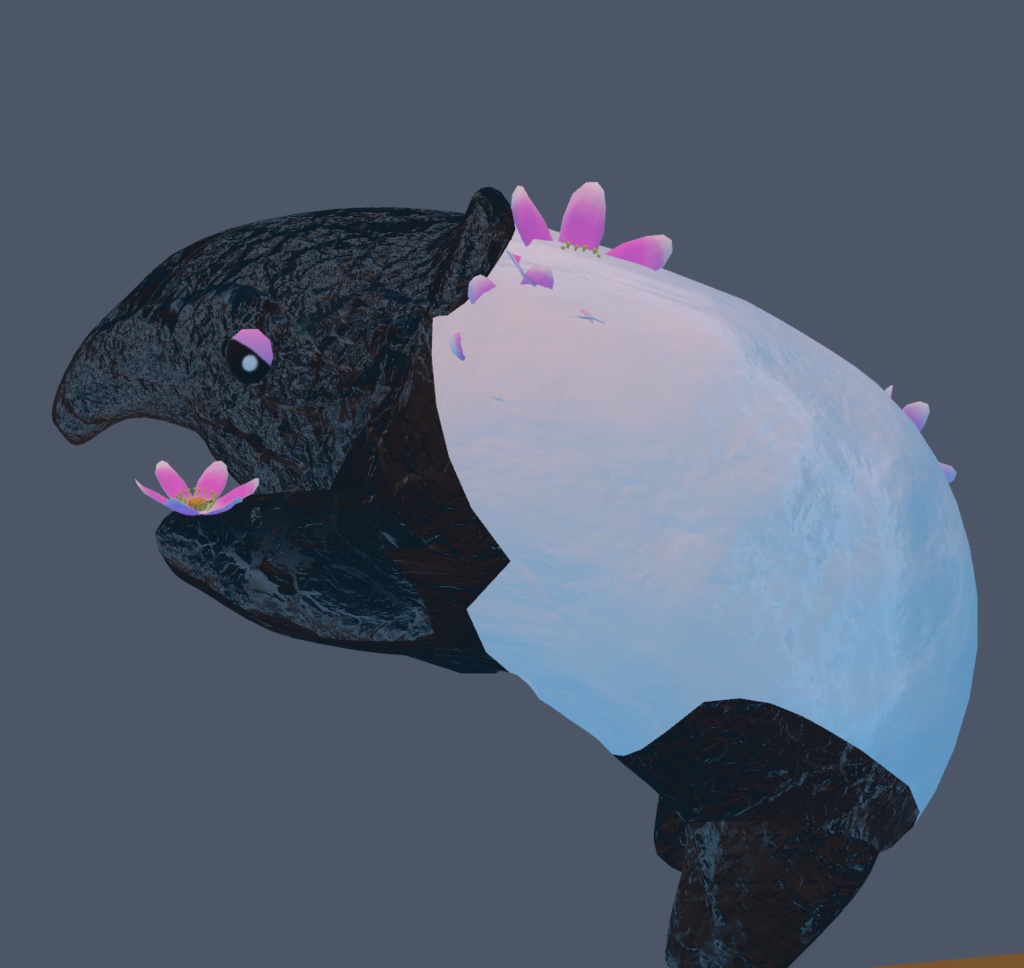 【無料VRCアバター】春を告げるマレーバク