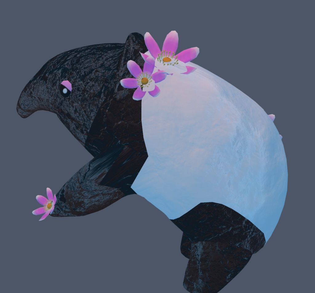 【無料VRCアバター】春を告げるマレーバク