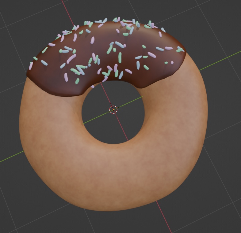 【無料】チョコドーナツ【3d素材】