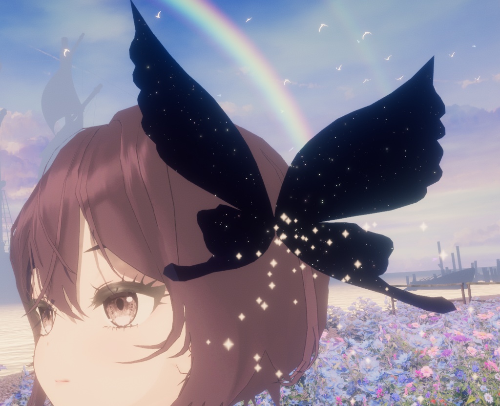 【VRCアクセサリー】星空の蝶