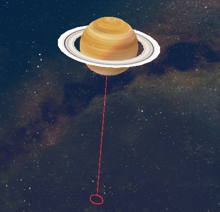 手に持つ土星の風船【無料VRCアイテム】