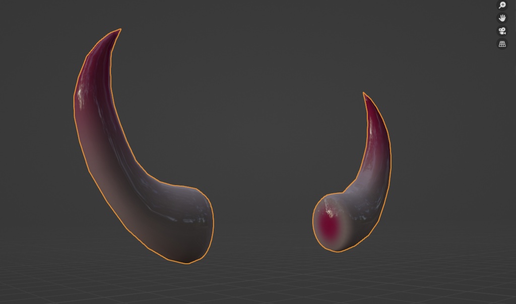 Demonic Bull Horns for VRChat / Blender