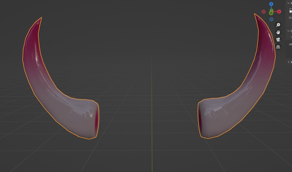 Demonic Bull Horns for VRChat / Blender