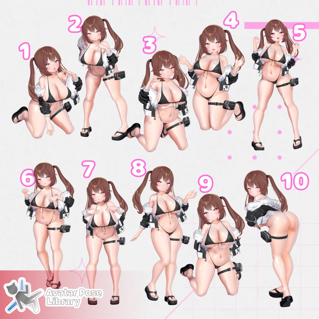 設定簡単♪ 撮影用ポーズ40種 "MH Pose Set 6"【APL対応】