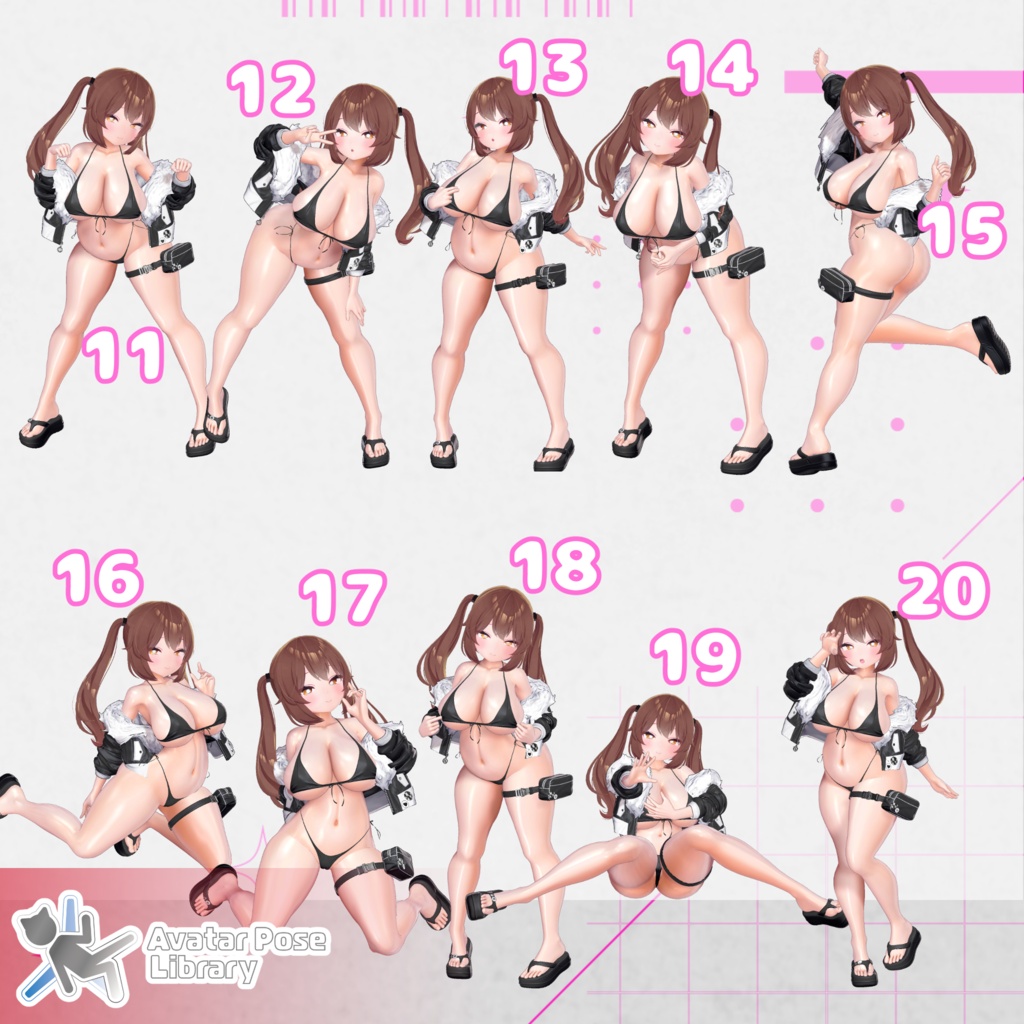 設定簡単♪ 撮影用ポーズ40種 "MH Pose Set 6"【APL対応】