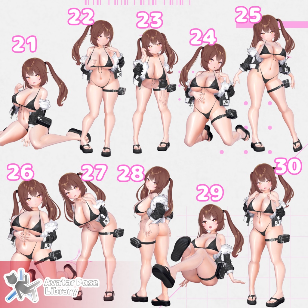 設定簡単♪ 撮影用ポーズ40種 "MH Pose Set 8"【APL対応】