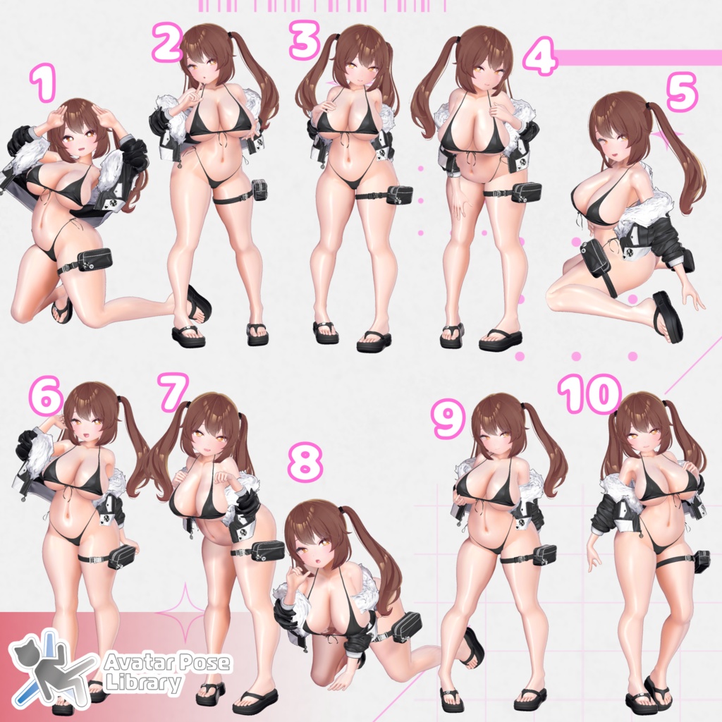 設定簡単♪ 撮影用ポーズ40種 "MH Pose Set 8"【APL対応】