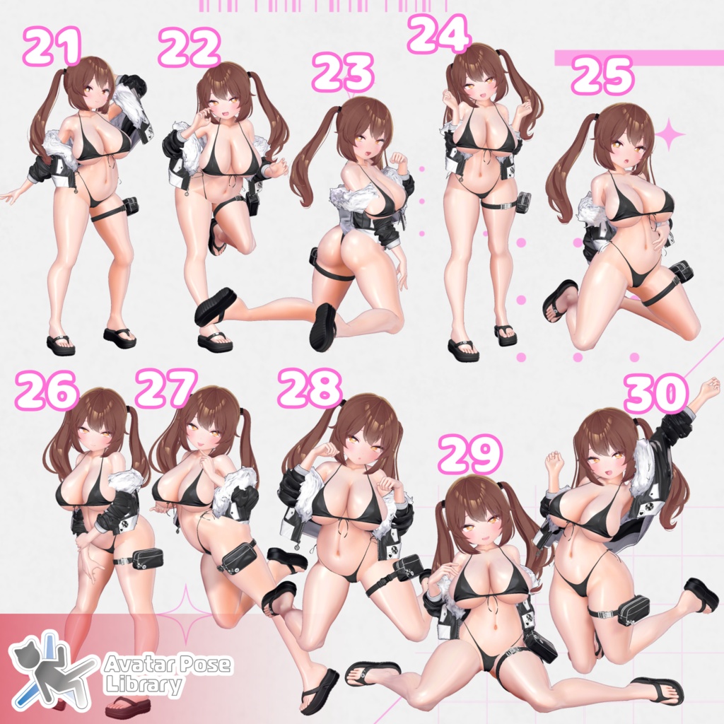 設定簡単♪ 撮影用ポーズ40種 "MH Pose Set 9"【APL対応】