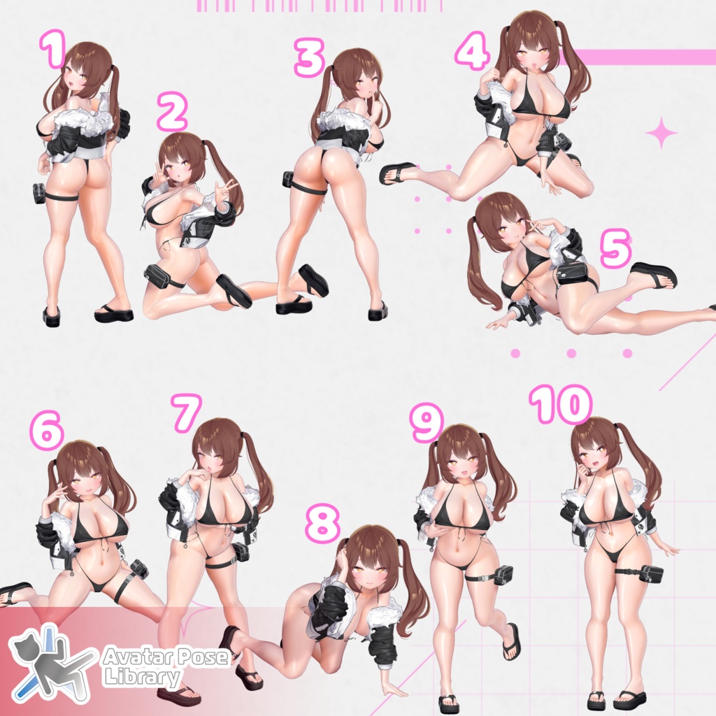 設定簡単♪ 撮影用ポーズ40種 "MH Pose Set 11"【APL対応】