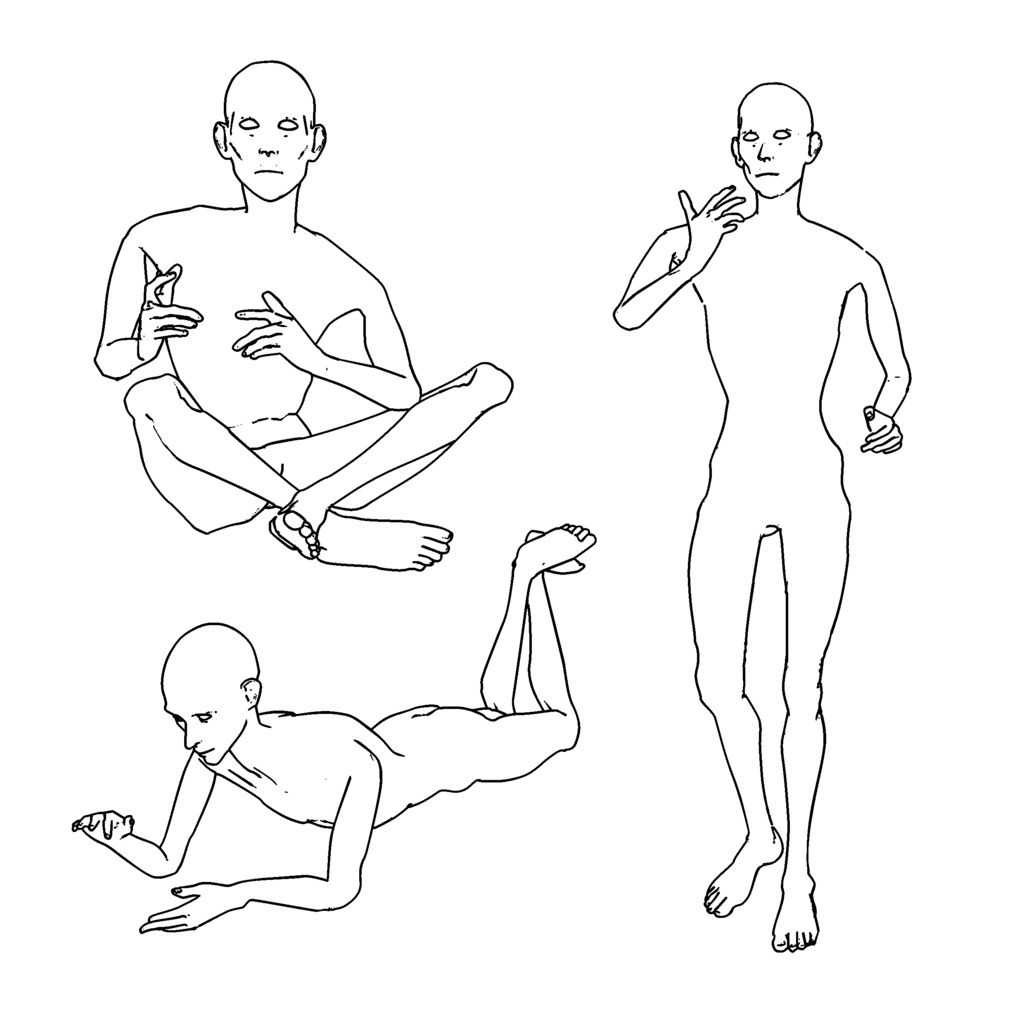 リアルな痩身男性 3Dキャラ素材(CLIP STUDIO / FBX対応)病弱キャラや人外風キャラに最適‼