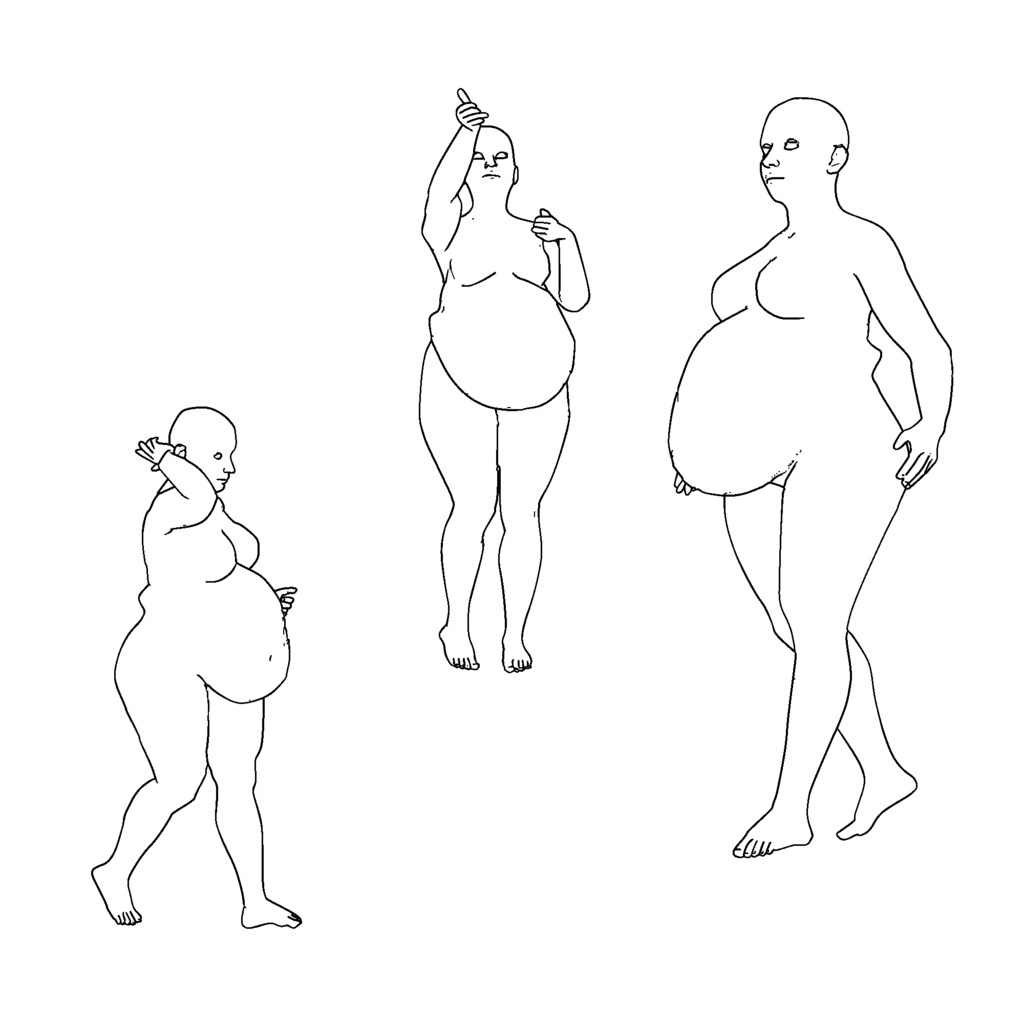 リアルな妊婦 3Dキャラ素材(CLIP STUDIO / FBX対応)出産準備や家族表現に最適!