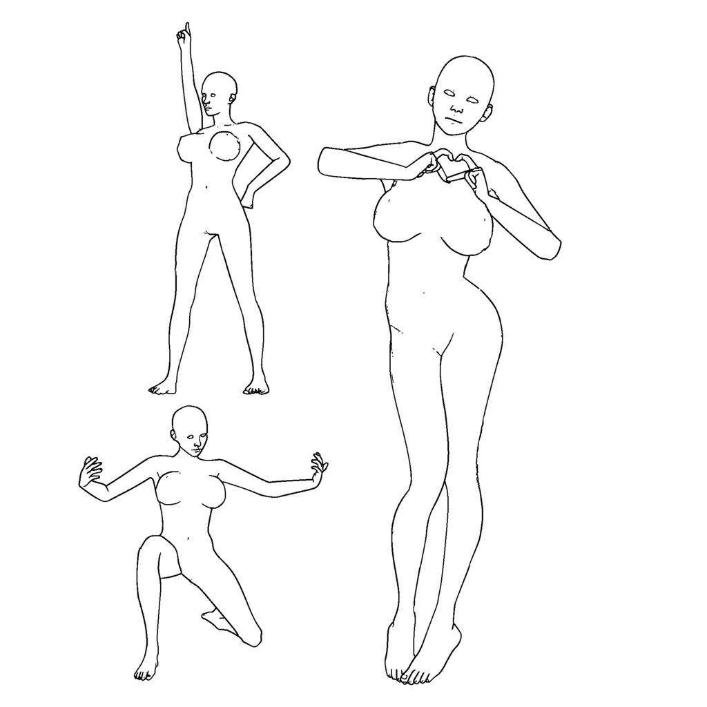 表情まで動かせるリアルなグラマラス女性 3Dキャラ素材(FBX対応)艶やかなボディライン・豊かな表情に最適!【CLIP STUDIO PAINTで使えるおまけつき】