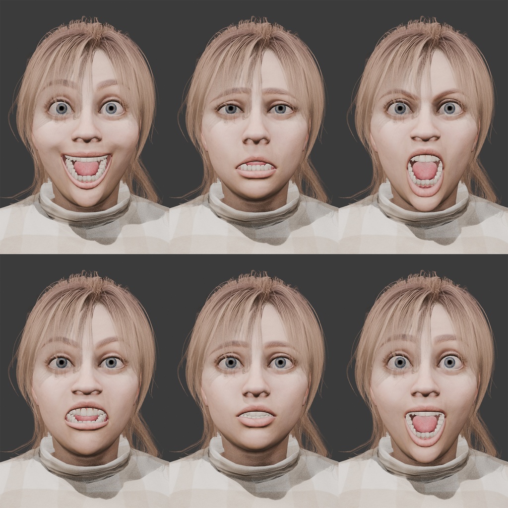 表情まで動かせるリアルな妊婦 3Dキャラ素材(FBX対応)出産準備・家族表現に最適!【CLIP STUDIO PAINTで使えるおまけつき】