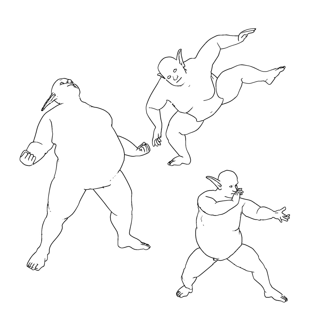 表情まで動かせるリアルな中年男性エルフ 3Dキャラ素材(FBX対応)ぽっちゃり体型・異世界モブに最適!【CLIP STUDIO PAINTで使えるおまけつき】