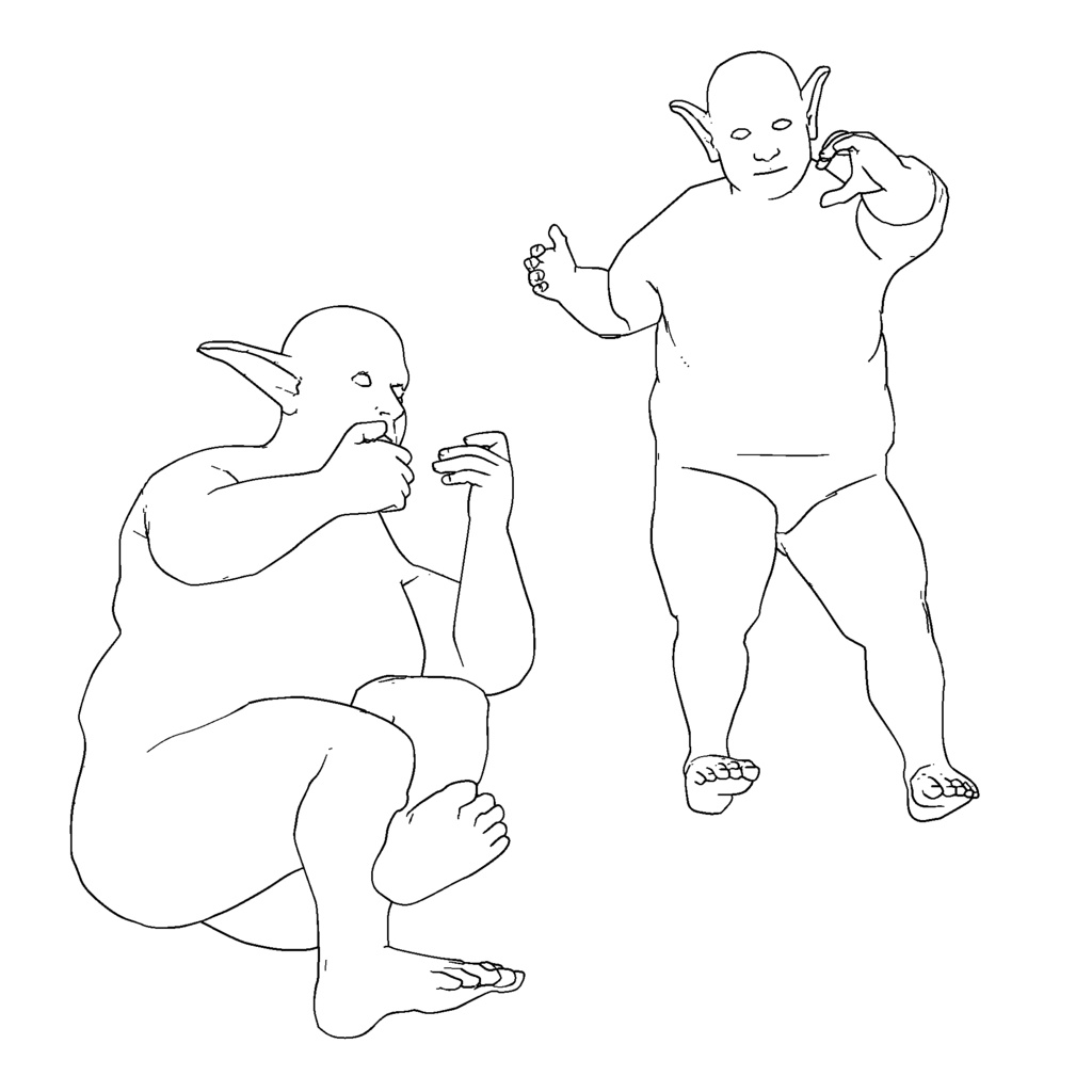 表情まで動かせるリアルな中年男性エルフ 3Dキャラ素材(FBX対応)ぽっちゃり体型・異世界モブに最適!【CLIP STUDIO PAINTで使えるおまけつき】