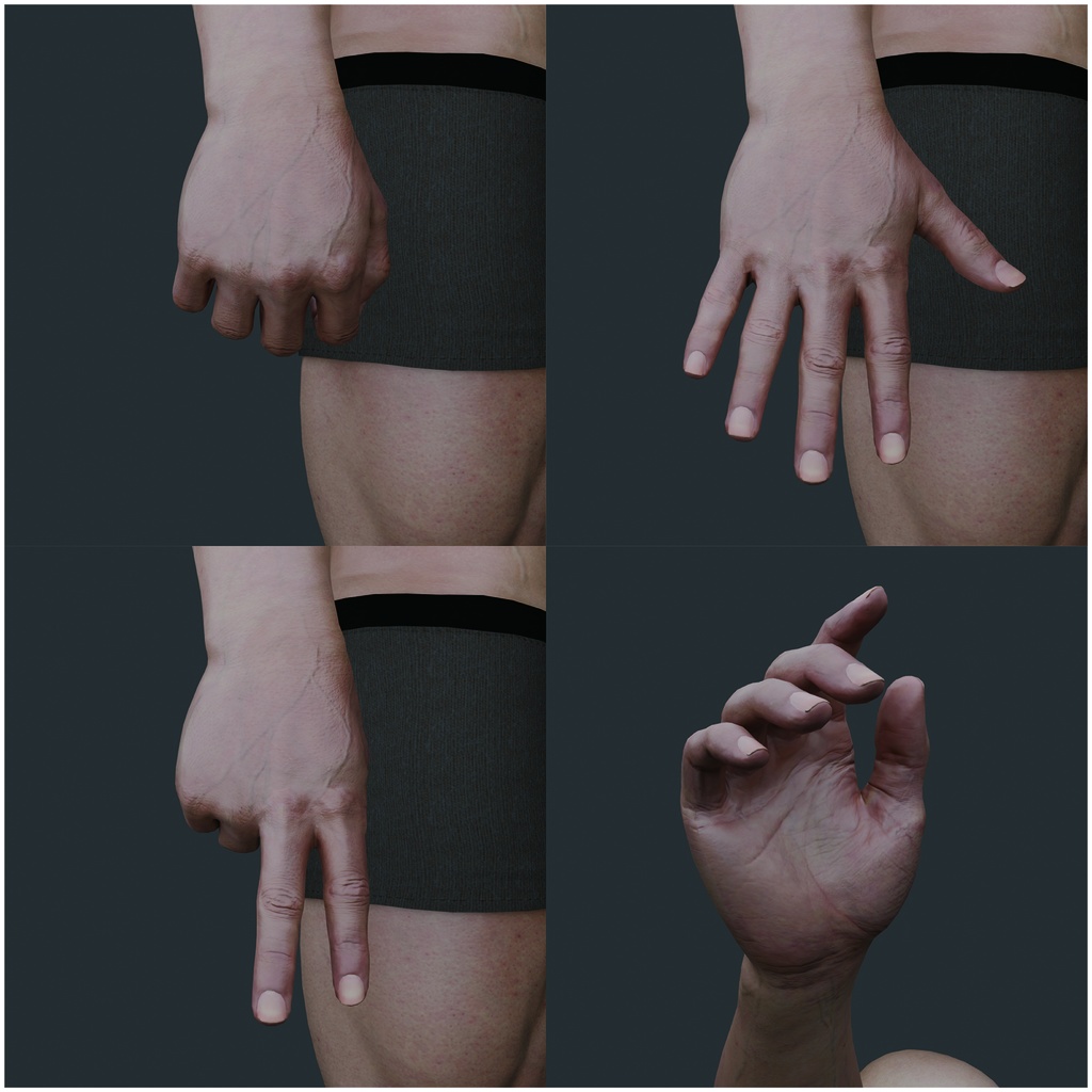 表情まで動かせるリアルなハードマッチョ男性 3Dキャラ素材(FBX対応)超筋肉質・モブ〜主人公表現に最適!【CLIP STUDIO PAINTで使えるおまけつき】