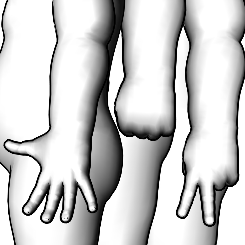 表情まで動かせるリアルなヒレ耳赤ちゃん 3Dキャラ素材(FBX対応) 人魚族・異世界ファンタジーに最適!【CLIP STUDIO PAINTで使えるおまけつき】