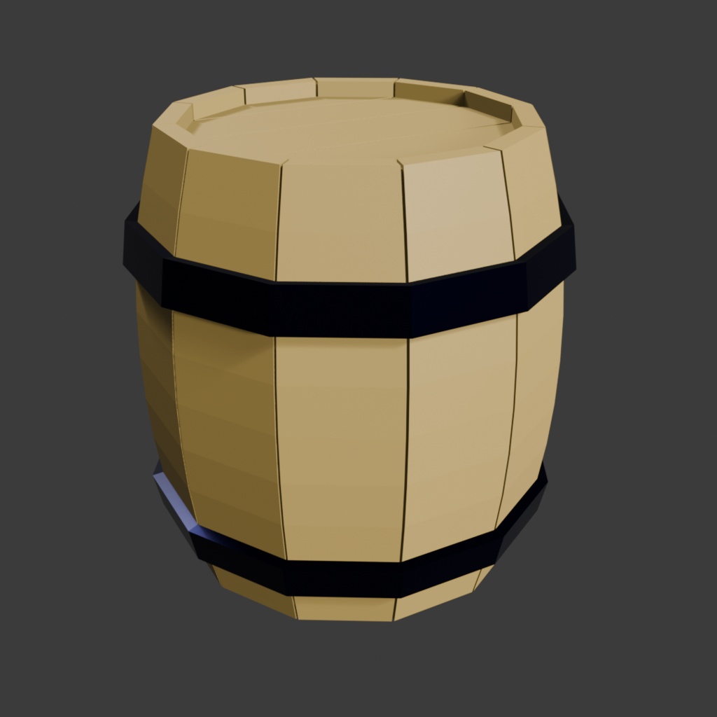 シンプルな木樽（商用利用OK）