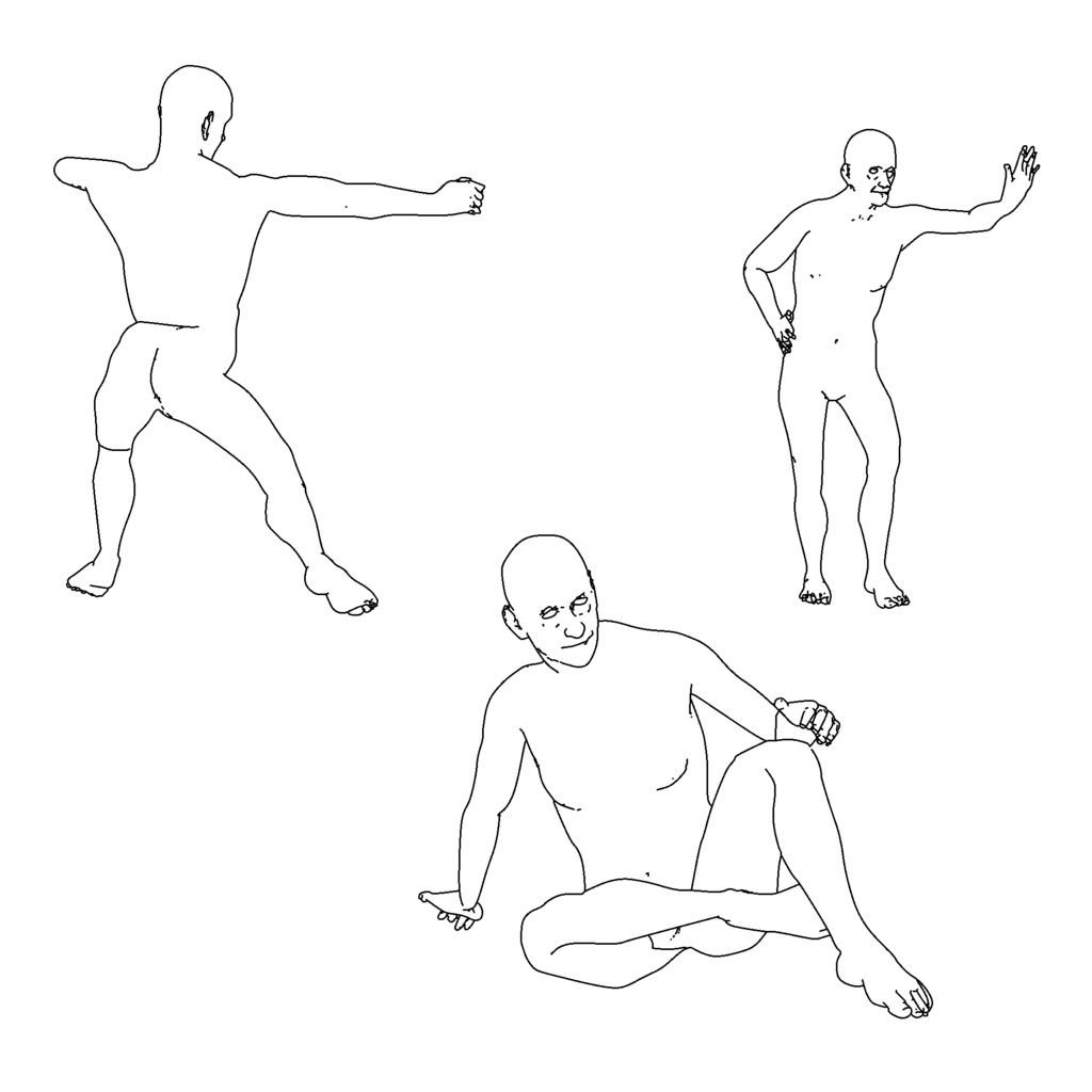 表情まで動かせるリアルなおじいちゃん 3Dキャラ素材(FBX対応)老年男性・モブ表現に最適!【CLIP STUDIO PAINTで使えるおまけつき】