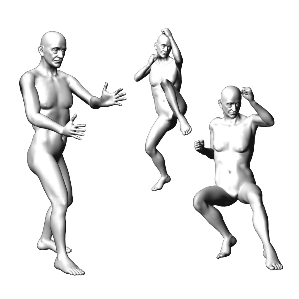 表情まで動かせるリアルなおじいちゃん 3Dキャラ素材(FBX対応)老年男性・モブ表現に最適!【CLIP STUDIO PAINTで使えるおまけつき】