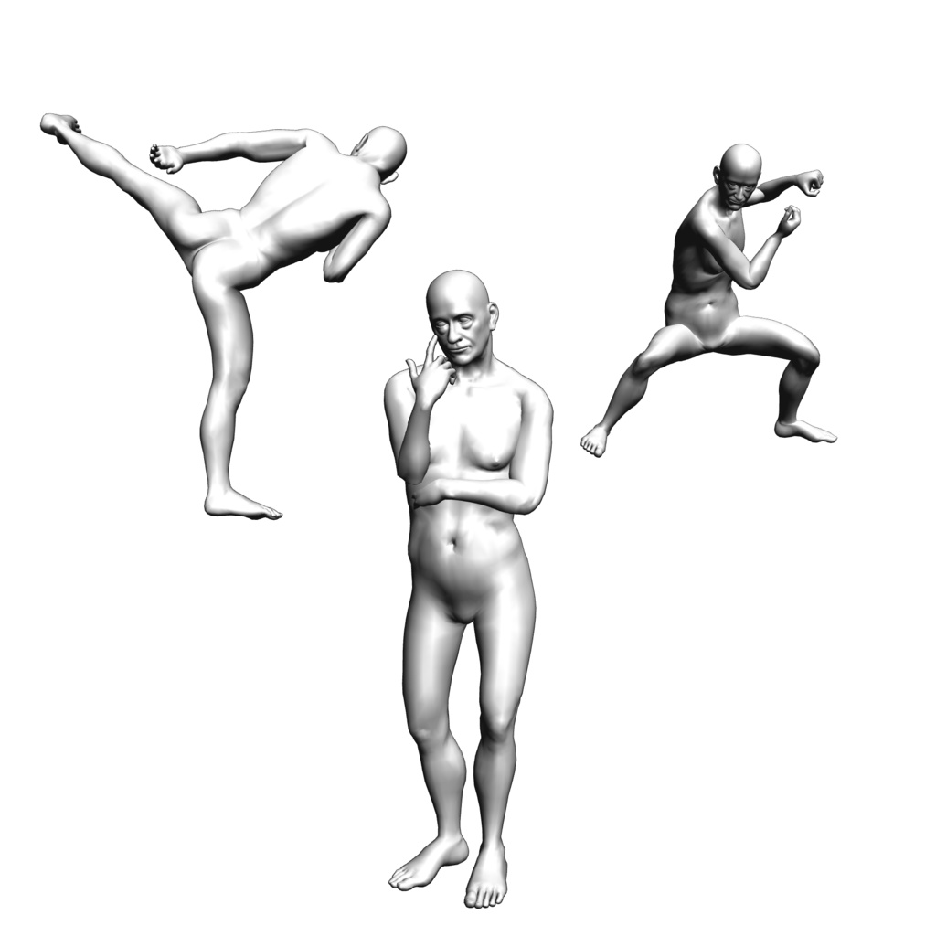 表情まで動かせるリアルなおじいちゃん 3Dキャラ素材(FBX対応)老年男性・モブ表現に最適!【CLIP STUDIO PAINTで使えるおまけつき】